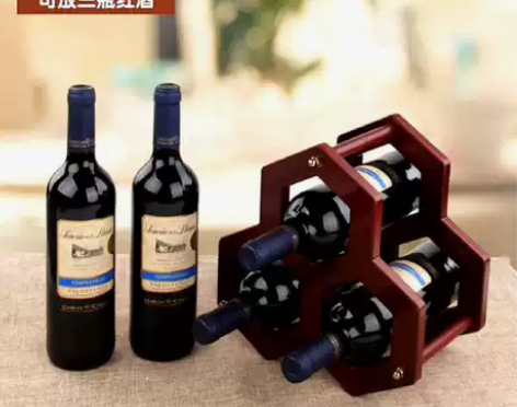 红酒架摆件木质欧式葡萄酒架创意收纳酒杯架家...