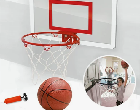免打孔儿童挂式篮球筐 室内壁挂式投篮框板 ...