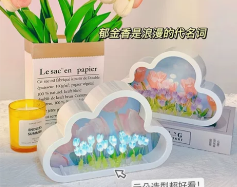 diy手工郁金香小夜灯生日礼物女生送给闺蜜...