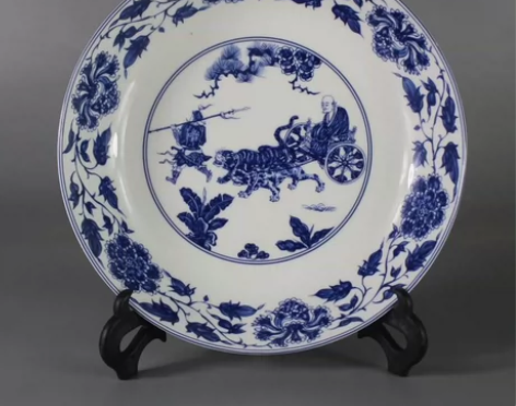 包邮景德镇陶瓷器青花瓷深菜盘子中式 商品尺...