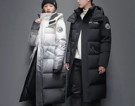 HLA/海澜之家白鸭绒长款羽绒服外套202...