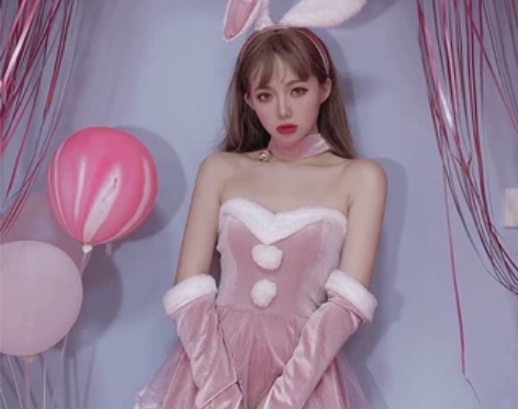 圣诞节服装女cosplay粉色性感兔女郎制...