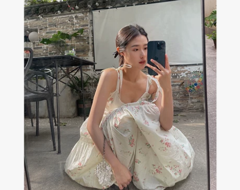 Looms-D/贝壳起司 甜系减龄连衣裙森...