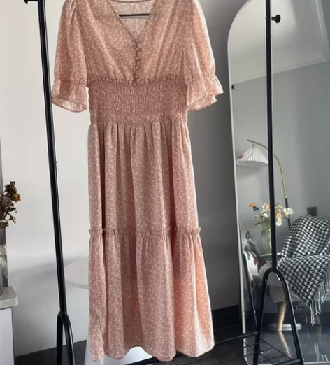 田园风小裙子，带收腰，适合小个子，我个子高...