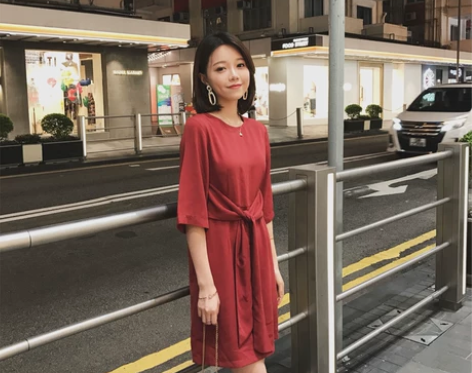 GG慵懒风系带设计裙子夏季新款宽松极简主义...