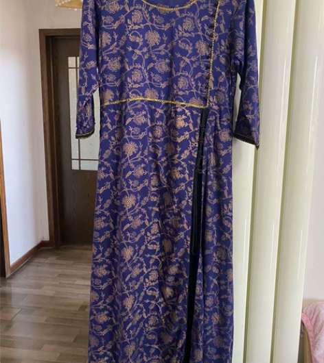 尼泊尔民族风烫金图案纯棉连衣裙（全新）胸围...