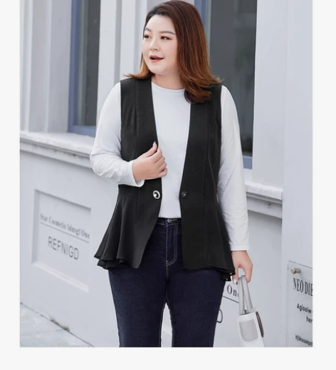 MsShe大码女装2019新款胖mm马甲 ...