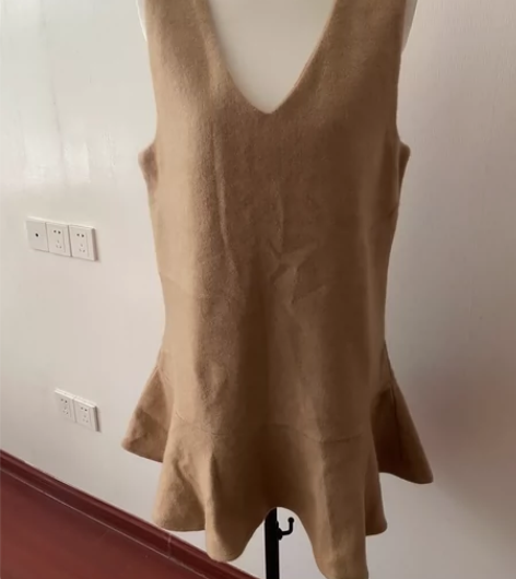 女装无袖V领背心裙春秋荷叶边打底连衣裙子 ...