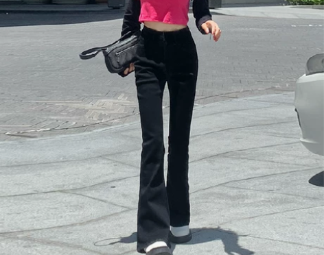 WARDROBE韩风直筒牛仔裤女2023新...