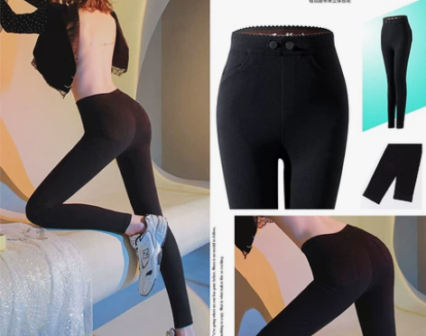 春季新款修身黑色显瘦紧身打底裤女弹力高腰…...