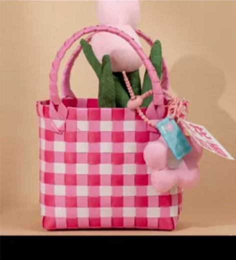 空手提篮?花的摆件（玩偶材质） 带快递原包...