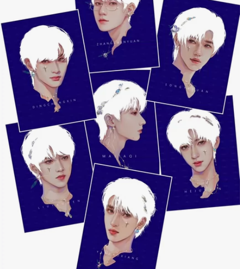 【时代少年团】克莱因蓝无框画 全套 san...