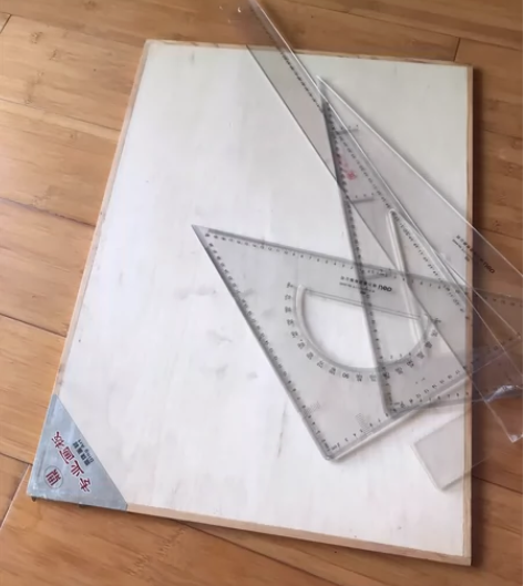 工程绘画尺，T型尺、三角尺、画板。全拿走2...