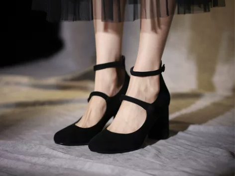 麦子姐小众复古女鞋，法式高跟玛丽珍鞋女真皮...