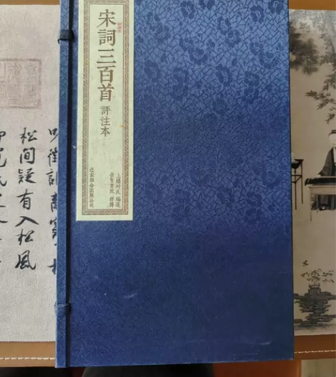 宋词三百首评注本 一函两册全 崇贤书院  ...