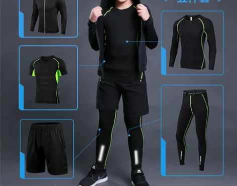 ?儿童紧身衣训练服速干衣男跑步打底裤春夏篮...