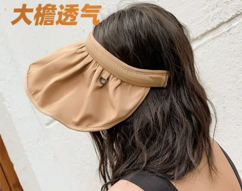 全新，防晒帽女防紫外线夏季户外遮脸贝壳空顶...