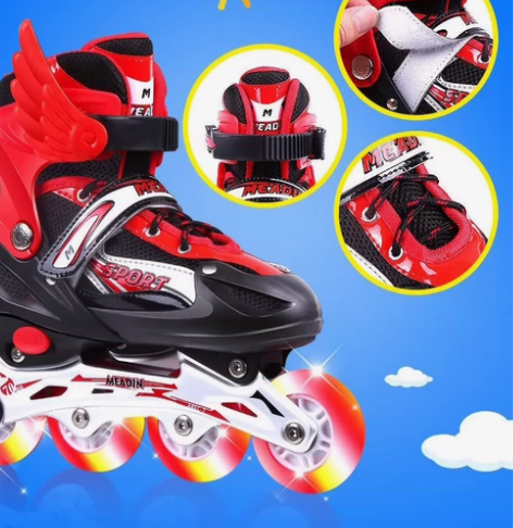 溜冰鞋儿童全套装小孩旱冰鞋滑冰鞋男女轮滑鞋...