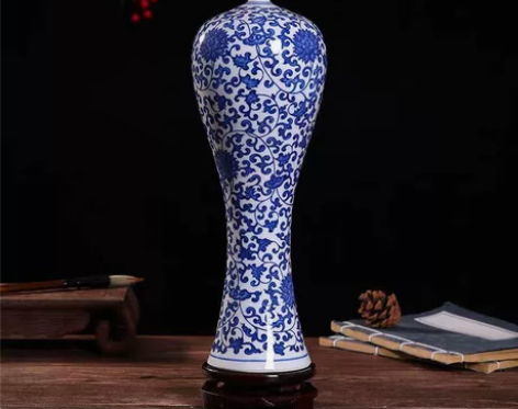 陶瓷美人瓶景德镇瓷器装饰花瓶客厅青瓷青花瓷...