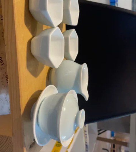 景德镇陶瓷茶具 一盖碗一公道四杯