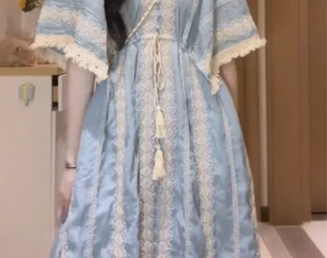 大码胖妹妹波西米亚风宽松连衣裙女夏季氛围感...