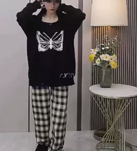 加绒裤子阔腿牛仔裤两条打包 加绒裤子仅穿过...