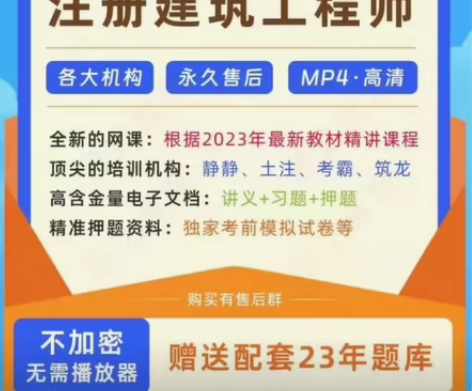 2024年一级二级注册建筑师视频一注二注视...