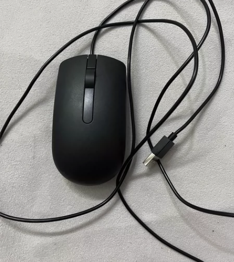 Dell戴尔黑色有线鼠标，适配各种电脑 感...