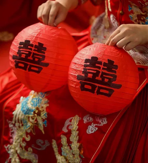 婚庆用品 新中式短毛绒双面印花喜字抱枕婚庆...