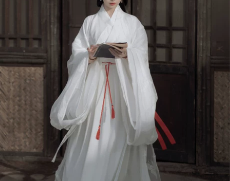 霜雪原创神明少女汉服魏晋风襻膊交领齐腰广袖...