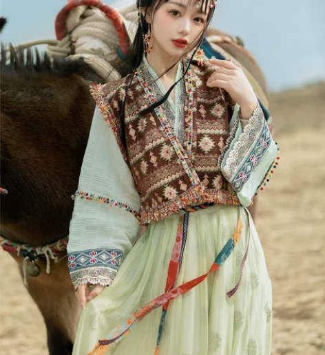 司南阁原创汉元素女春秋款少女民族风旅游出行...