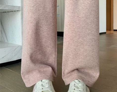 Hot[hot]：羊绒针织窄版阔腿裤女秋冬...