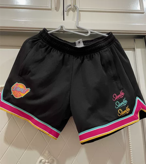 SLAMBLE夏季美式短裤双层网眼拉链五分...