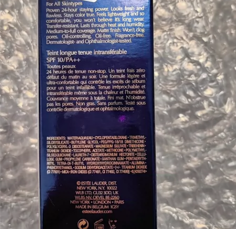 雅诗兰黛dw粉底液，全新未拆封，色号1w1...