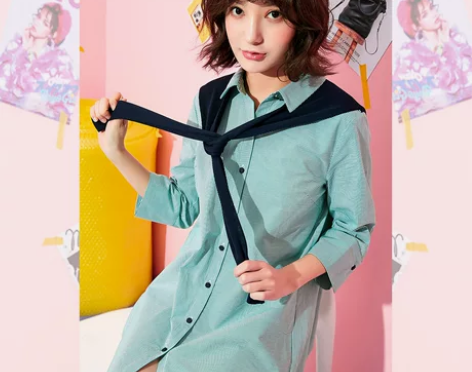 衬衫裙子2019秋冬新款季港味学生宽松海军...