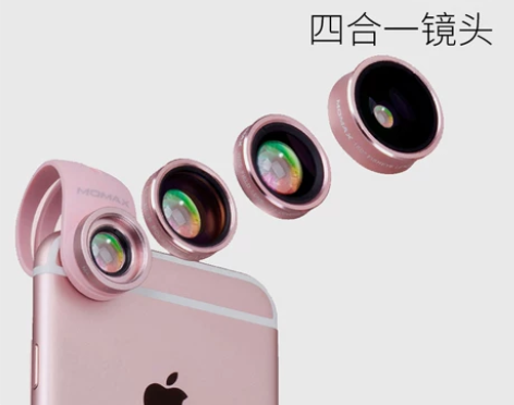 ?MOMAX广角微距鱼眼手机拍照镜头套装苹...