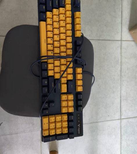 雷柏V500PRO机械键盘双拼色青轴PBT...