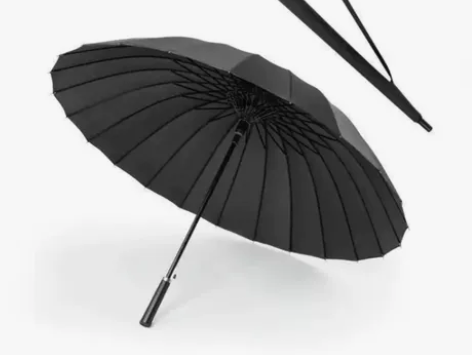 全新 半动款24骨长柄雨伞太阳伞两用加大加...