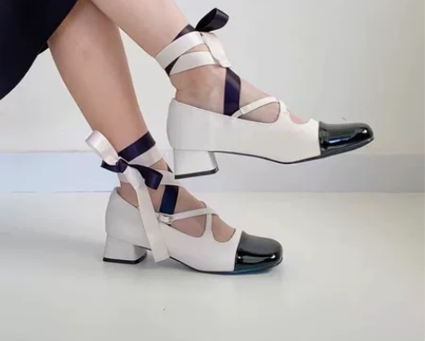 「妙侣」天鹅之梦~粗跟芭蕾风玛丽珍鞋女20...