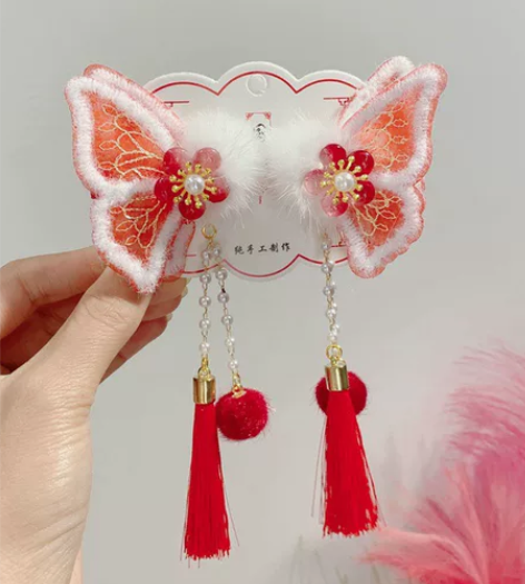 【全新现货】汉服头饰儿童古风发饰拜年服发夹...