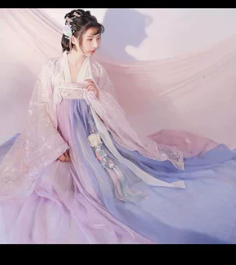 汉服唐朝齐胸襦裙清新淡雅，拍下送发包或发簪...