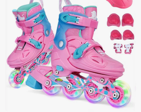 美洲狮正品轮滑鞋溜冰鞋儿童全套装男童女童初...
