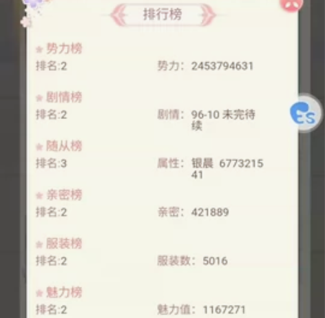 爱江山更爱美人v10皇后榜二5000大衣柜...