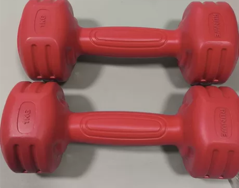 单个一公斤女士铸铁包塑哑铃 一对 支持本地...