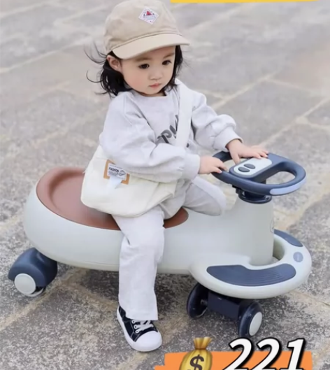 贝易扭扭车音乐款儿童1一3岁溜溜车万向轮男...