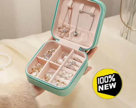 便携式首饰盒耳钉环旅行韩版抗氧化小巧戒指耳...
