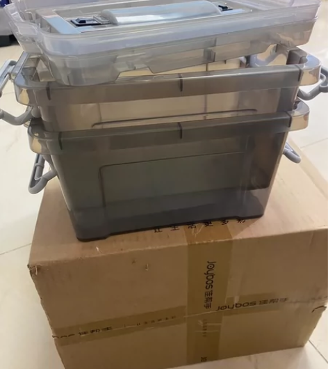 全新佳帮手透明收纳箱两件套，这个比较厚实 ...