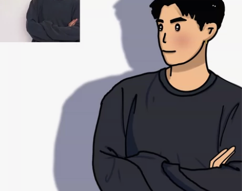 豆豆眼风格手绘人物头像接稿 Procrea...