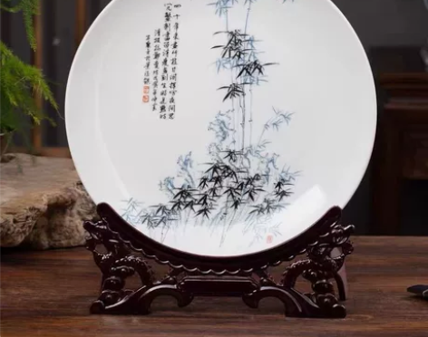 实体搬仓 便宜出竹挂盘摆件 客厅博古架玄关...