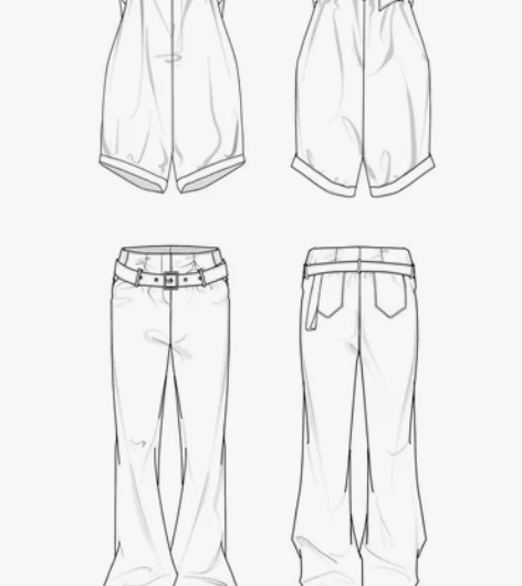 服装款式图代画 ，接服装款式线稿，接商稿 ...